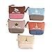 Produktbild Oyfel Münzfach Säckchen Kleine Mini-Geldbörse Reißverschluss Leinwand Handtaschen für Karten Cash Kleingeld Headset Cute Muster 11 * 9 cm 5 Stück