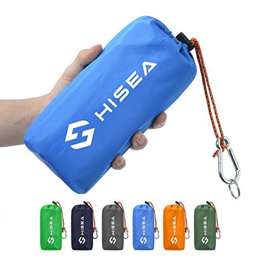 Hisea Outdoor Camping Picknick Decke -Wasserdichte Picknickdecke und Stranddecke mit Tasche Übergroß 71 x 59inch, weich und leicht für den Strand, zum Reisen, Wandern, Camping oder für Festivals