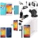 Produktbild Samsung Galaxy Note 3 Neo Lite Duos/3G LTE SM-N750/SM-N7505 SM-N7502 Zubehör: Tasche Schutzhülle, Silikon-Gel, mit Kfz-Ladegerät, Hartglas Geldbörse, Schutzfolie, Eingabestift, Blau