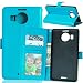 Produktbild Nancen Compatible with Handyhülle Nokia Microsoft Lumia 950 XL Lederhülle Style Acht Farbe Weich PU Flip Case Ledertasche/Schutz Etui, Karten Slot Foto Wallet Hülle