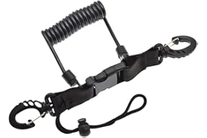 Sea frogs Scuba Diving Lanière anti-perte pour appareil photo - Sangle résistante à la perte de bobine - Avec clips - Boucle à dégagement rapide pour outil de plongée sous-marine