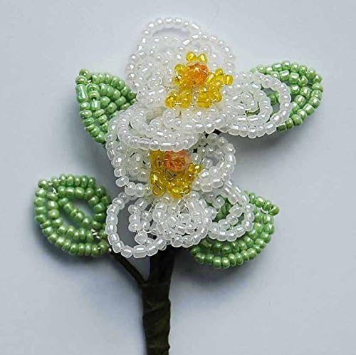 Brockhole Personalised Custom Hand Made White Anemone The Lakes Wild Flowers Double French Seed Beaded Buttonholes Corsages Wedding Flowers Mother of the Bride