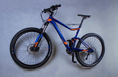 trelixx gelaserte Version für Fahrrad Wandhalter Mountainbike aus PLEXIGLAS®, Design Radhalter Wandmontage