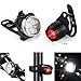 Produktbild Mitlfuny LED Fahrradlicht Set USB Aufladbar Wasserdicht Fahrradlampe Set Super Helle LED Vorne und Hinten Fahrradbeleuchtung (Black)