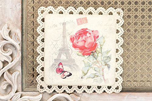 Red Rose With Eiffel Tower Square Trivet Buy Online In Bahamas At Desertcart
