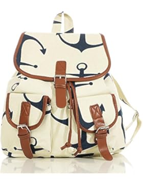 malito Damen Rucksack | Handtasche in trendigen Farben | Tasche mit vielen Mustern - Schultasche R800