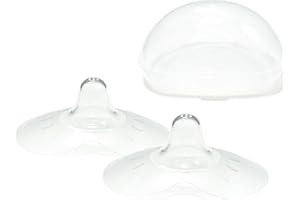 EASYLAVIE 2 unite Bout de Sein S/M/L Taille - Ultra Mince Bout de sein en silicone Mamelon Protection Confort Maximal et Bon écoulement (M)