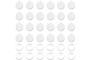 UNICRAFTALE 30 Pcs 25mm Tray 304 Stainless Steel Pendant Cabochon Settings 25mm Round Flame Cameo Tray Charms Connector for Necklace Craft Jewelry Making DIY