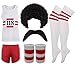 Produktbild 118 Damen/Herren Faschingskostüm Marathon Retro Weste Shorts Tash Socken Perücke