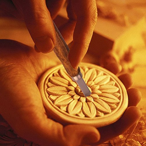 Candora™ handgefertigt Holzschnitzwerkzeug Holz Craft stechbeiteln Tranchiermesser, handgefertigt für Skulptur Diy Griff Wax Carving Keramik – 12 Pieces - 7