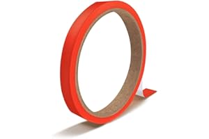 GREENSTIK MATERIALS 6mm x 10m Self Adhesive Coloured Vinyl Pinstripes Car, Vehicle Graphics & Detailing (Pinstripe Red 6mm)