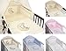 6 Piece Embroidered Baby Bedding Sets to fit Cot & Cotbed - (Cot Bed 140 x 70cm, Moon Cream)
