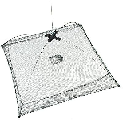 TrifyCore Pêche Plié Portable crevettes Filet de pêche Minnow écrevisse Crabe Appâts Piège Fonte Mesh Automatique