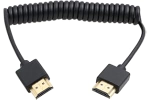 HangTon Kabel HDMI 8K 4K 60p UHD, do Atomos, Ninja V, Portkeys, Blackmagic, monitora, BMPCC 6K, ZCAM, Sony, Canon, Nikon, Ronin, typ A, HDMI 2.1, zwinięty
