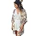 Produktbild Kleidung Damen DAY.LIN Frau Geometrie gedruckt Chiffon Schal Kimono Cardigan Tops vertuschen Bluse Strickjacke im Nationalstyle (L)