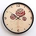 Produktbild eine hölzerne mauer uhr valentine rose yu nordischen romantischen ultra ruhigen schlafzimmer, wohnzimmer wanduhr uhr einfach,14 cm,rose