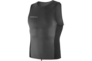 ONeill Reactor Ii 2MM Neoprene Wetsuit Vest Top Black - UV Sun Protection and SPF Properties - Hidden Key Pocket -