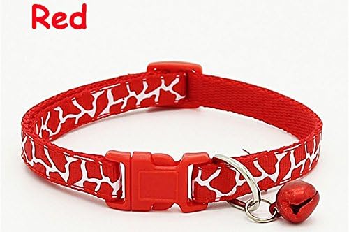 Dreammy Cute Puppy Kitten Neck Chain Nylon Fabric Pet Collar Red