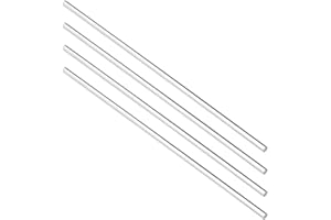 TA-VIGOR 4Pcs Clear Acrylic Round Rods 5mm Diameter 247mm Length Solid PMMA Plastic Dowel Sticks for DIY Crafts Lighting Cake Toppers Gardening Decorations