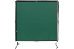 VEVOR Svetsgardin 1,8 x 1,8 m svetsskyddsgardin av flamsäker vinyl, svetsskyddsvägg med 4 svänghjul och 6-stegs UV-skydd svetsskydd