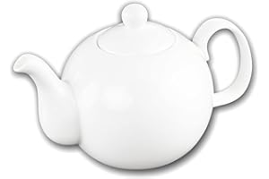 WILMAX ENGLAND Wilmax - Teiera OLIVIA - in porcellana - Per caffè - Per tè - Elegante - Resistente ai graffi - Lavabile in lavastoviglie - Adatta al microonde - Ergonomica - Capacità: 2150 ml