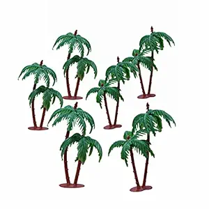 Asian Hobby Crafts Artificial Mini Tree for 3-D Models, Project Making, Hobby Crafts, Bird Houses, Toys; Qty: 6pcs; Size 4 Inches (Approx.) : Coconut