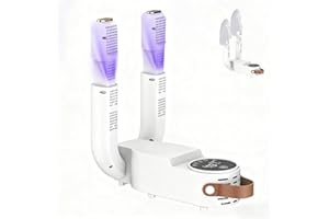 ZINUEEN Schuhtrockner Elektrisch – Schuhwärmer & Stiefeltrockner mit 360° Heißluft, 90-Min-Timer & Faltbar, ideal für Fußballschuhe und Boxhandschuhe