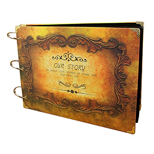 álbum de scrapbooking, autoadhesivo álbum de fotos vintage con pegat