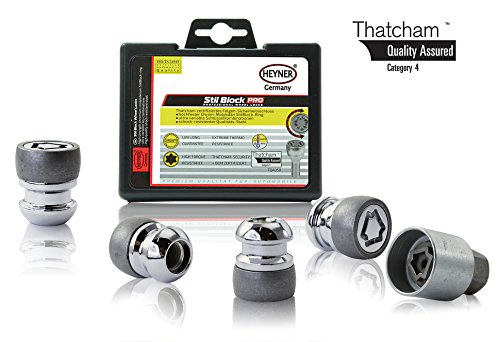Accord Heyner Germany Locking Wheel Nuts Set 4 Removal Key Car Security Locks Anti-theft 369/5 M12x1.5