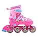 Produktbild Farbenfrohe Inlineskates für Mädchen - Leuchtende Frontrollen - Rosa - S (30-33)