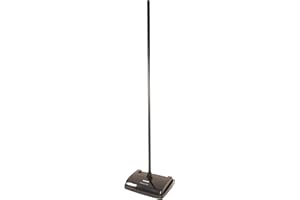 Ewbank 525 Manual Floor and Carpet Sweeper, Lightweight Speedsweep Floor Cleaner with Low Profile Body to Reach Under Furniture, Forward & Backwards Pick-Up, Black
