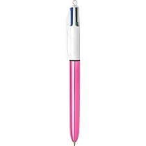BIC Fluo Kugelschreiber – 4 Farben, Mit Fluoreszierender Gelbtinte, 3 Stück Im Pack