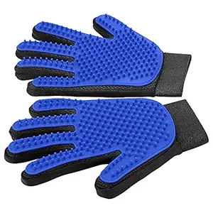 Pets Dog Cat Grooming and Shedding Brush Glove, 1 Pair