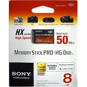 Sony MSHX8B 8GB Memory Stick PRO-HG Duo Media