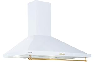 Klarstein Kitchen Cooker Hood, Chimney Cooker Hoods 90cm, Wall Mount Extractor Fan for Kitchens w/LED Lights, Cooker Hood Grease Filters, 591.5m³/h Airflow Cooker Hoods, Steel Extractor Fan Hood