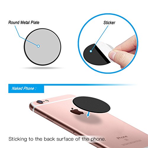 WorCord Supporti Auto a Bocchette d'Aria Magnetico Universale per Cellulare Porta Telefono per iPhone 7, 6s, 5s, Galaxy S8, S7, S6 e altri Smartphones - Rosa