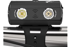 VOLO.FREEDOM TO FLY Volo Urbaneon 500 - Faro anteriore per bicicletta compatto, in alluminio, ricaricabile, luminosità regolabile liberamente, luce a LED per bici a doppio fascio, luce grandangolare per bici urbana