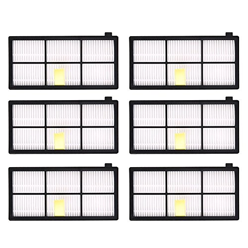 confronta il prezzo efluky Kit di Ricambi per Roomba Serie 800 850 851 860 865 866 870 871 876 880 885 886 890 891 896 900 960 966 980 990 - Kit Filtri Hepa - Un set di 6 miglior prezzo