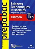 Sciences économiques et sociales Tle ES : Examen