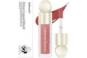 JEMPET Maquillaje de colorete mate en crema suave: colorete líquido ligero, a prueba de manchas, con acabado húmedo y aspecto natural para las mejillas - Colorete facial con tinte de piel transpirable (04)