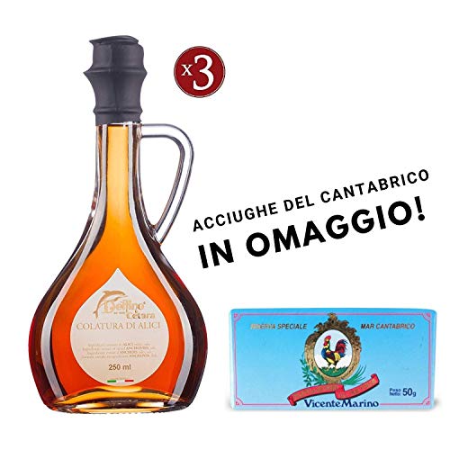 Colatura di Alici di Cetara, 250 ml - 3 BOTTIGLIE + OMAGGIO CANTABRICO