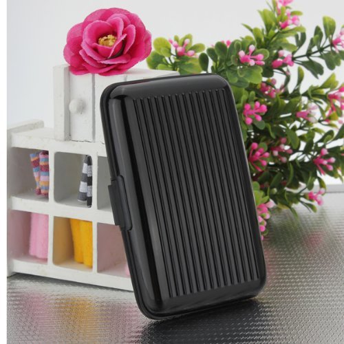 Lyuboov in alluminio porta carte di credito Business nome carta case, Alluminio, Black, taglia unica