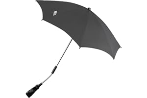 Bergsteiger Parasol For Prams And Pushchairs, Universal Umbrella, Sun Sail, UV Sun Protection 50+, Pushchair Accessory grey