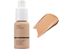 WOYA Fond de Teint Couvrant Imperfections Liquid Foundation Waterproof Longue durée Soft Matte 30ml 8 Couleur