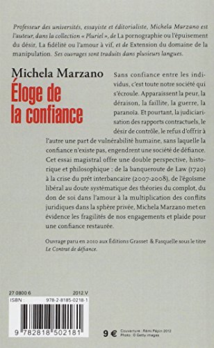 Livres Couvertures de Eloge de la confiance