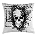 Produktbild Kopfkissenbezüge Horror House Decor Throw Pillow Cushion Cover, Crow Bird on Leafless Branch Cemetery Death Spirit Animal Evil Funeral, Decorative Square Accent Pillow Case, 18X18 Inches, Sepia Black