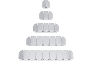 SANHOOII Clips de pared para cables [5 unidades/set] para escritorio, cable de carga USB, cable de alimentación, cables de carga, etc. Cable de audio (WHITE)