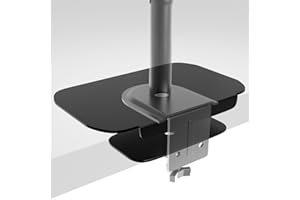 PUTORSEN Plaque de renforcement pour Montage d'écran en Verre Fin et Autres Surfaces de Table, Grandes plaques de Montage en Acier s'adaptant à la Plupart des Pinces et des Passe-Fils