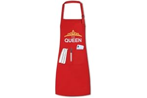 MaYee Grembiule Cucina Impermeabile Regolabile 2 Tasche Ristorante BBQ Cottura Partito Chef Grembiuli Per Adulto Donna Uomo