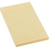 D.RECT Sticky Notes with Stripes, 98 x 150 mm, 100 Sheets, Yellow, 110519